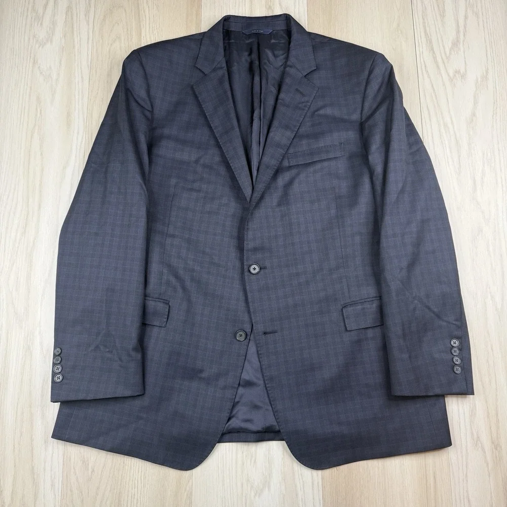 Brooks Brothers 1818 Regent Vitale Barberis Canonico Plaid Blazer Jacket Sz 46L